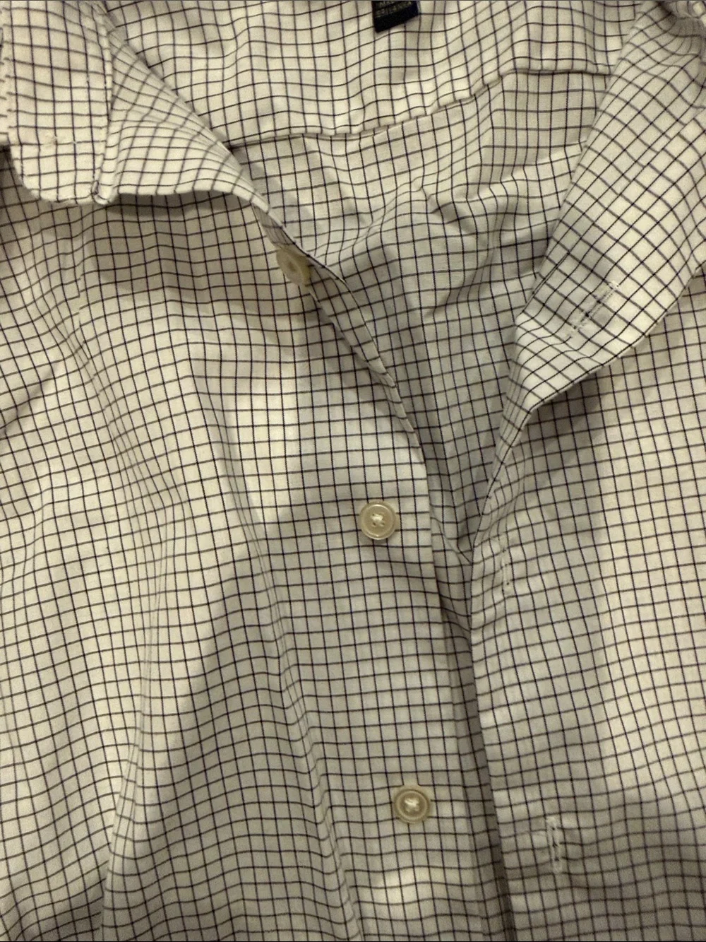 Bababa republic small Men's White Check Dress Shirt - Classic Button-Down
